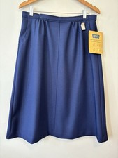 Vintage Levi  s Bend Over Skirt Navy Blue Large Pockets A Line Midi Stretchy