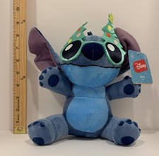 Disney Store Stitch Christmas Tree Glasses 9 Inch Plush Lilo And Stitch NWT