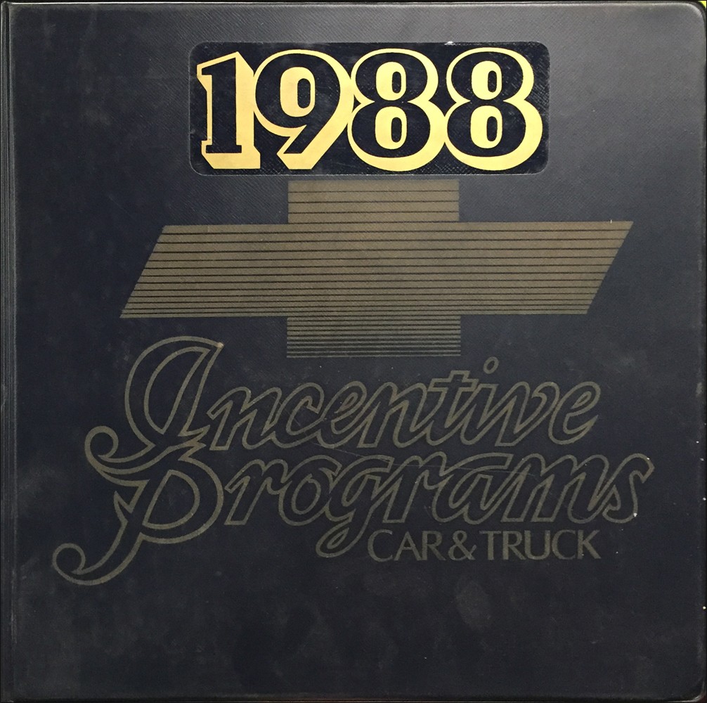 1988 Chevrolet Dealer Incentive Program Guide Album Car and Truck | eBay