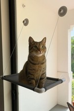 Cat Hammock Bed   Window Mounted Perch with Durable Suction Cups