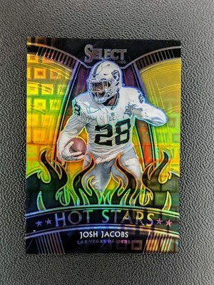 2020 Josh Jacobs Panini Select Hot Stars Gold Prizm /10 Raiders