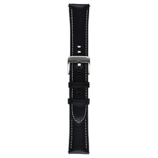 Generic 20mm Watch Band Quick Release Leather Strap for Men/Women - Black