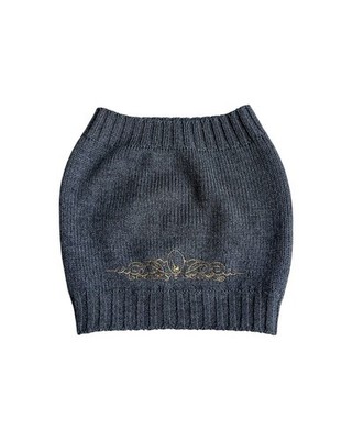Beauty:Beast 2000s Embroidery Logo Open Top Wool Knit Hat Beanie Rare Japanese