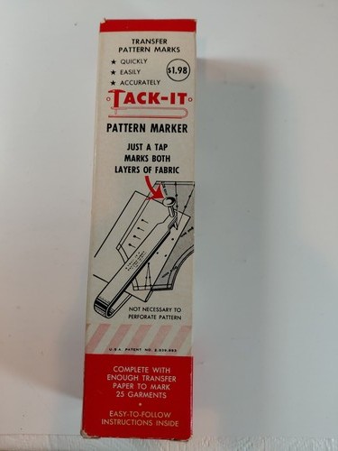 Vintage TACK-IT Pattern Marker Transfer Tool & Paper Kit USA Sewing Dressmaking