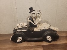 Skeleton Bride Groom Wedding Just Married Halloween Figurine Statue Large Fright