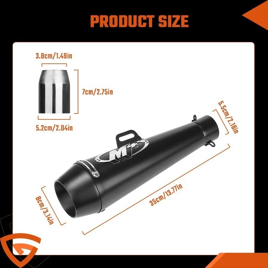 Silenciador de escape negro deslizable para CBR1000 Suzuki GSXR600 GSXR750 11-2021 M4 GP Foto 4 de 4