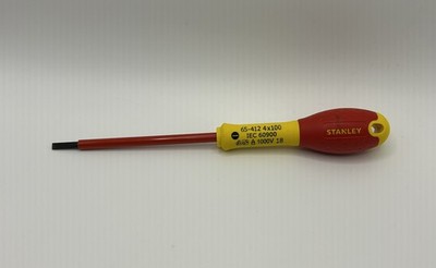 New! Stanley 0-65-412 FatMax Screwdriver Insulated Parallel Tip 1/8  x 4  4 x 10