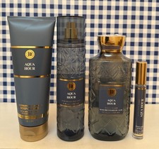 4X  Bath  Body Works  AQUA HOUR  Body Wash, Cream, Mist  Travel Perfume