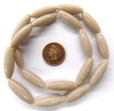 5 Strands WHOLESALE  Lt Buckskin Tapered Ovals  T2318