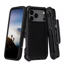 For NEW iPhone 17 Pro Max 17 Air Heavy Duty Defender Case With Belt Clip Holster