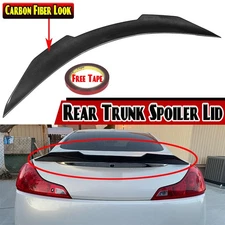 For Infiniti G25 G35 G37 Q40 PSM Style Carbon Fiber Rear Trunk Spoiler 2007~2015