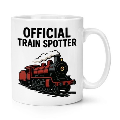 Offizieller Train Spotter 10oz Becher Tasse Dampflokomotive Vatertag Papa Witz