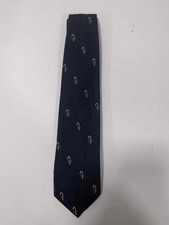 Pintail Men's Tie Navy Christmas Holiday Candy Cane 100% Polyester USA Made