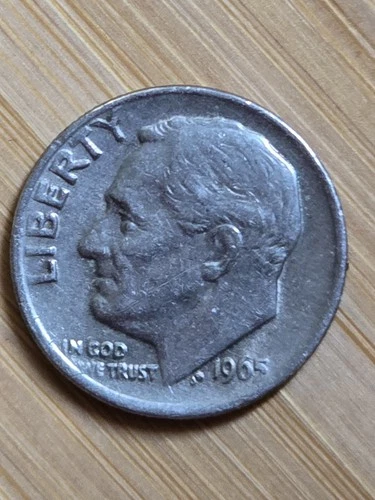 1965-P Roosevelt Dime — photo from the most recent tracked eBay sale