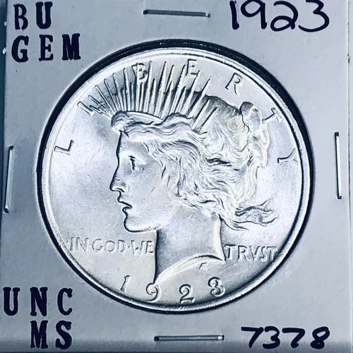 1923 P BU GEM PEACE SILVER DOLLAR UNC MS+++ U.S. MINT RARE COIN 7378