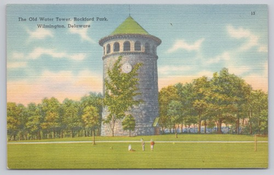 #ad Old Water Tower Rockford Park Wilmington Delaware Postcard Vintage $6.39