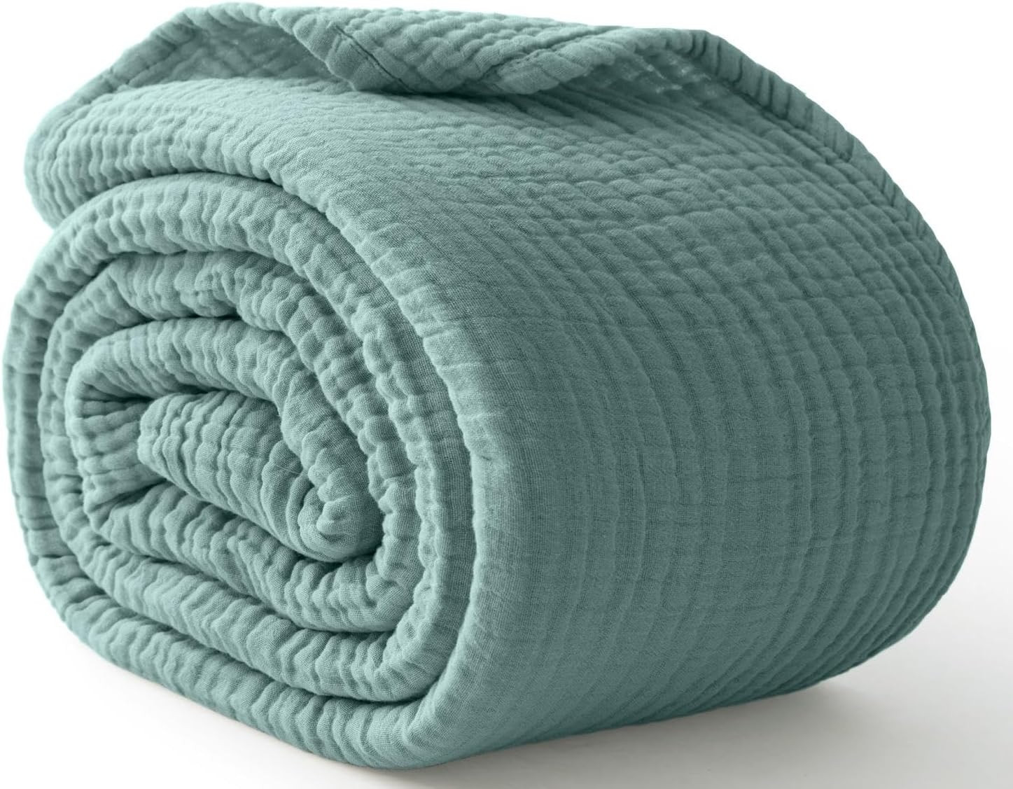 100% Cotton Muslin Blanket Large 50" X 70", 6 Layers Breathable and Lightweight 