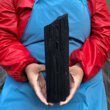 3.54lb Large Natural Black Tourmaline Crystal Gemstone Rough Mineral Specimen