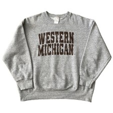 Vintage Y2K Western Michigan University WMU Broncos Crewneck Sweatshirt WMU XL
