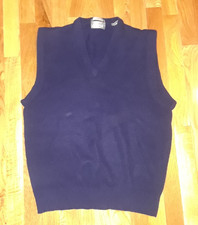 Vtg Men's Lord Taylor Kensington Collection Blue Lambswool Sweater Vest Size M