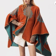 Lady Open Front Cardigan Shawl Cloak Cape Poncho Kimono Blanket Wrap Tops Casual