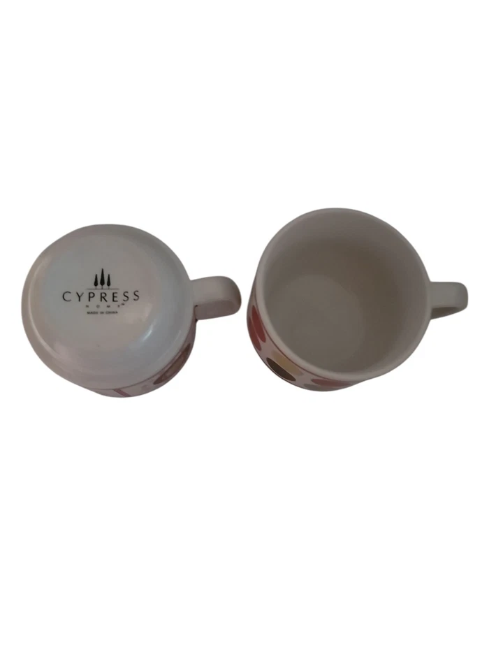 Cypress stackable Christmas mugs without the stand 4 mugs, good condition - Image 3 of 4