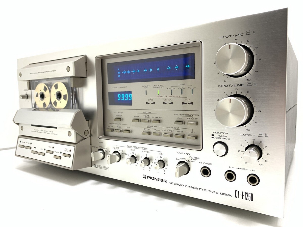 PIONEER CT F1250 3 Head Stereo Tape Deck BLUE LINE Vintage 1979