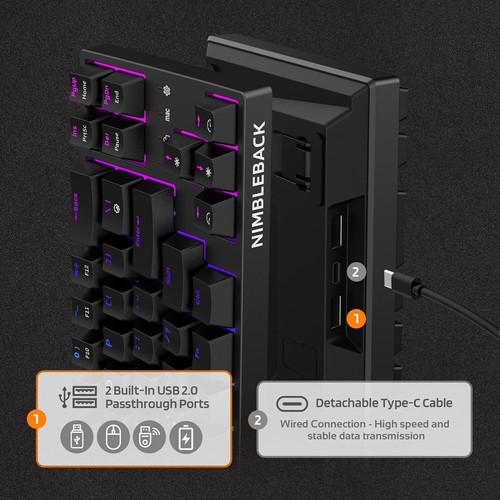 LTC NB681 65% RGB Mechanical Keyboard – Hot-Swap Brown Switch, 68 Keys, Black - Picture 13 of 16