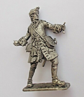 1/30 Swedish Army Grenadier Great Northern War Tin Metal Soldier 65 mm handmade 1/30 Swedish Army Grenadier Great Northern War Tin Metal Soldier 65 mm handmade