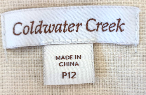 Giacca blazer Coldwater Creek donna 12P marrone rosa tweed bordo cerniera ufficio - Foto 3 di 14
