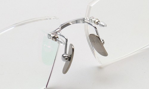 Rectangular Rimless Eyeglass Frame Men Square Business Metal Gold Glasses Modern - Picture 3 of 14