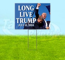 LONG LIVE TRUMP 2024 MAGA 18x24 Yard Sign Snipe Election YS00109