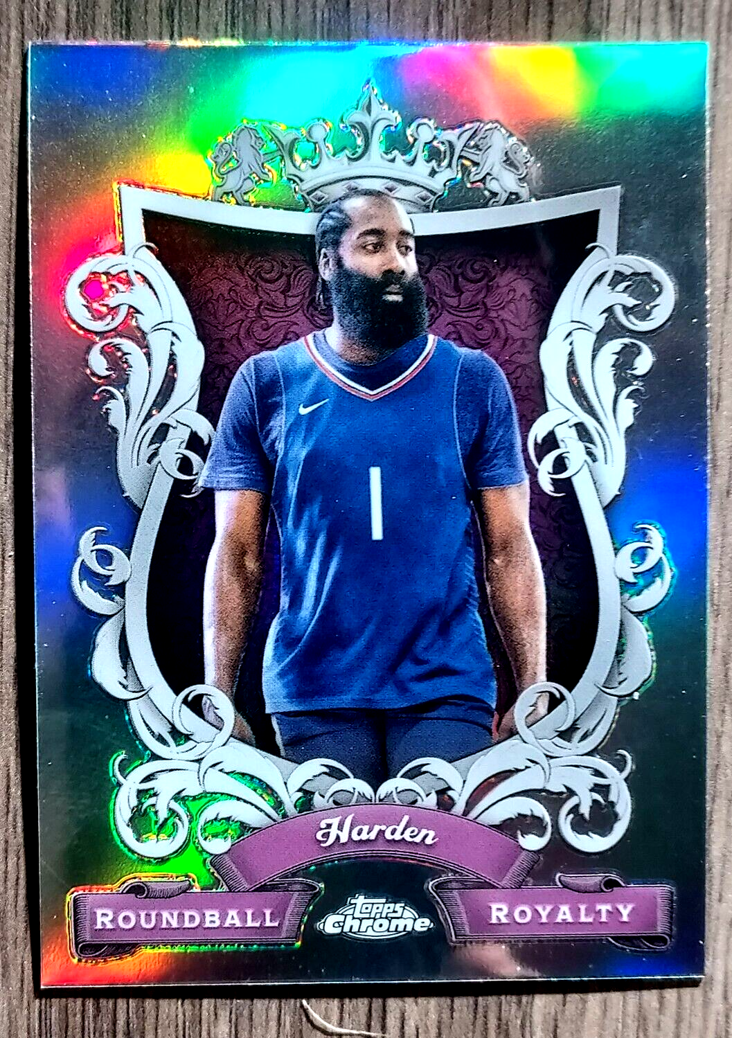 2023-24 Topps Chrome Basketball James Harden #RR-24 Roundball Royalty Refractor