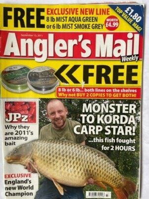ANGLERS MAIL - 13 SEPT 2011 - MONSTER TO KORDA CARP STAR~FOUGHT FOR 2 HOURS