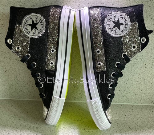 black glitter converse