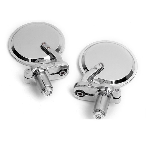7/8" Motorcycle Round Handle Bar End Mirrors For Honda Yamaha Cafe Racer Bobber - Picture 6 of 9