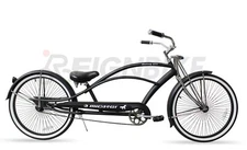 Men's Beach Cruiser Bike 26" Chopper Bicycle Steel Frame Stainless Steel Spokes