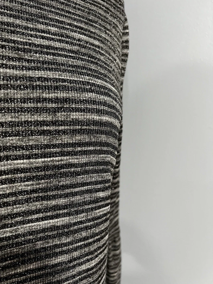 Vestido recto metálico manga larga globo gris plateado para mujer London Times 14 Foto 3 de 4