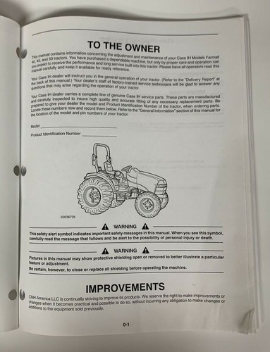 Manual del operador Case iH -- tractores Farmall 40, 45, 50 - Imagen 3 de 5