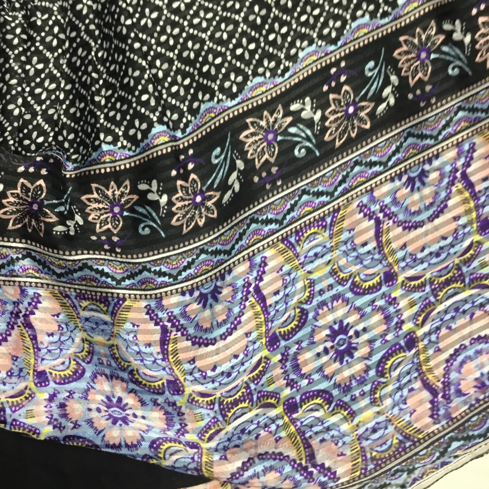 AQUA Multi Women’s Mixed Media Patterned Long Sle… - image 7