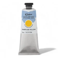 Cranfield Sunlit Citrus Safe Wash Etching Ink - 75ml Tube, Vibrant Diarylide Yel