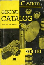 CANON PRODUCT CATALOG, MARCH 1955/217493 ; complete list of rangefinder products