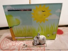 Portafoto Bambino M & D Oggetti d'arte in argento cristallo swarovski 14 x 11