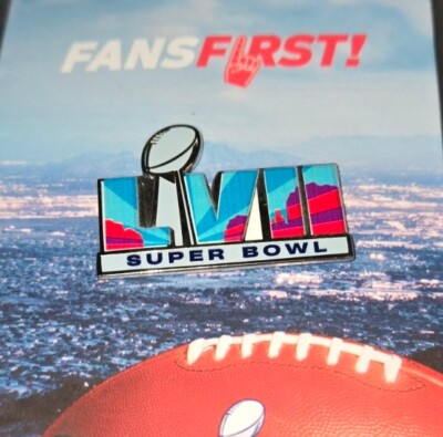 Super Bowl LVII 57 Logo Pin Philadelphia Eagles vs Kansas City Chiefs Fans First