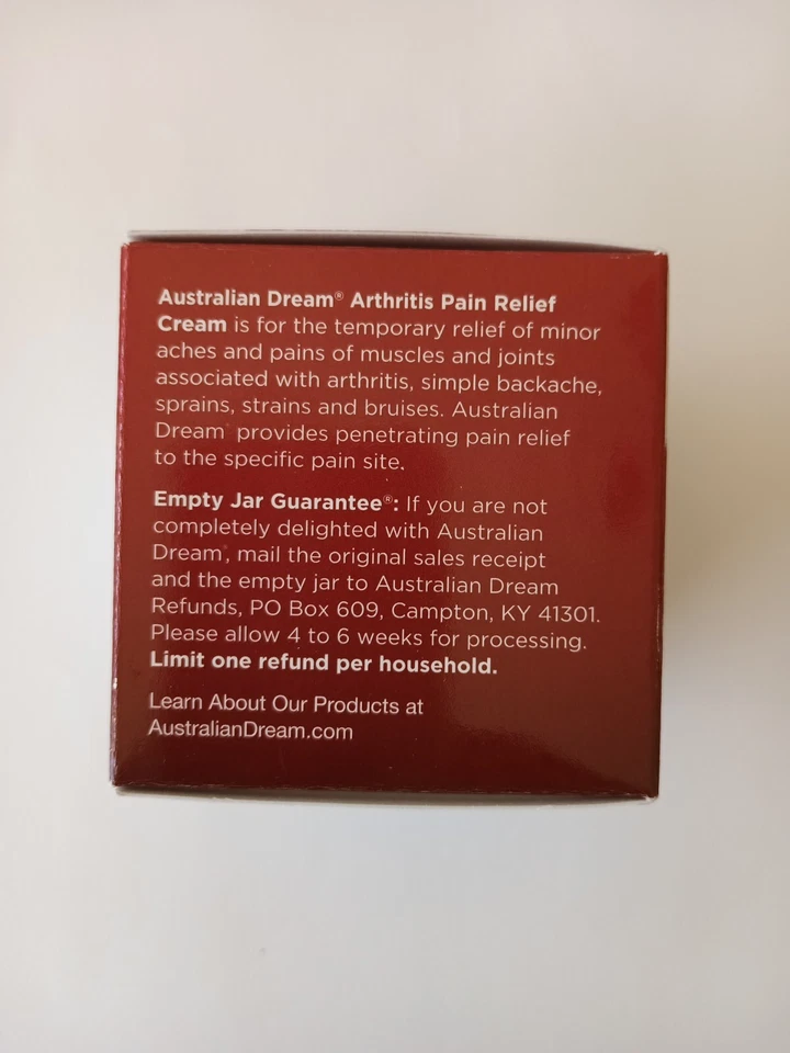 Crema para aliviar el dolor de artritis Australian Dream 4 oz Foto 4 de 4