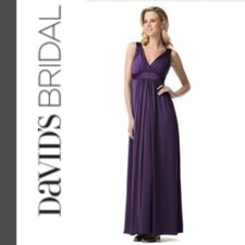 David's Bridal Eggplant Maxi Formal Dress Size 4
