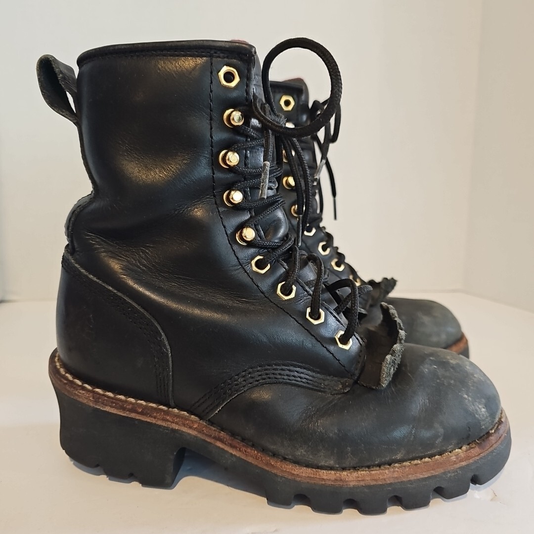 Chippewa Boots Women's Black Steel Toe Boots Chippewa Tinsley