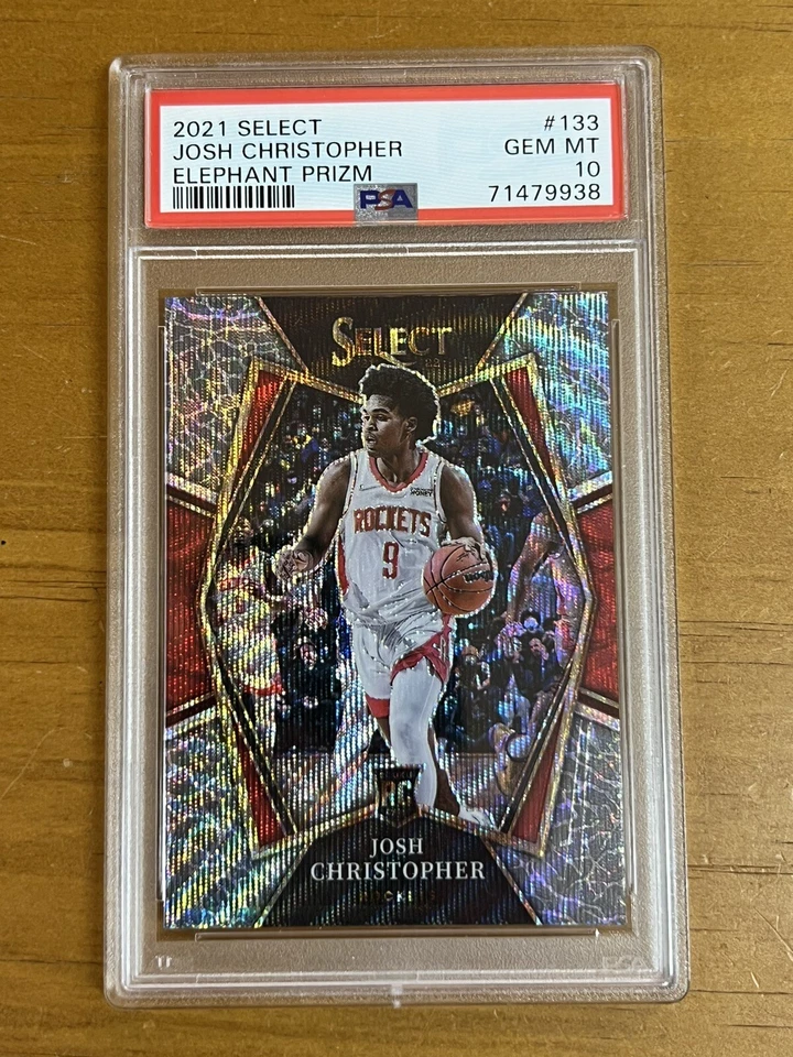 Josh Christopher PSA 10 2021 Panini Select Elephant Prizm #133 RC Case Hit - Image 4 of 4