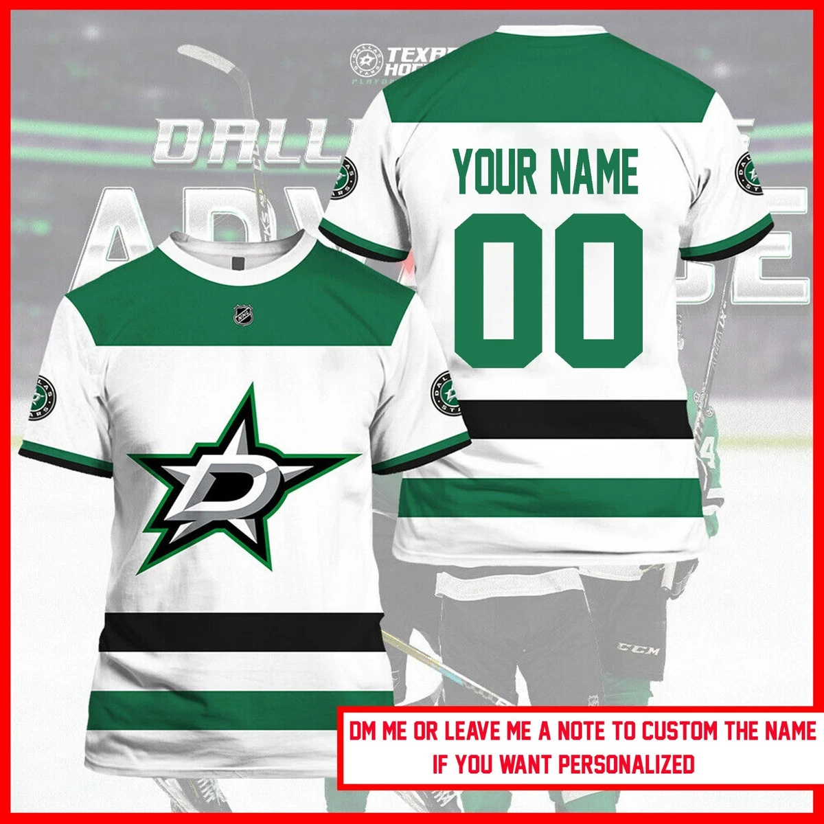 Dallas Stars Custom Men's White Golden Edition Limited Stitched Jersey