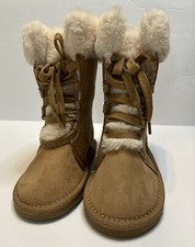 New Old Navy Toddler Faux Fur Tan Boots Sz 9k Girls Toddler